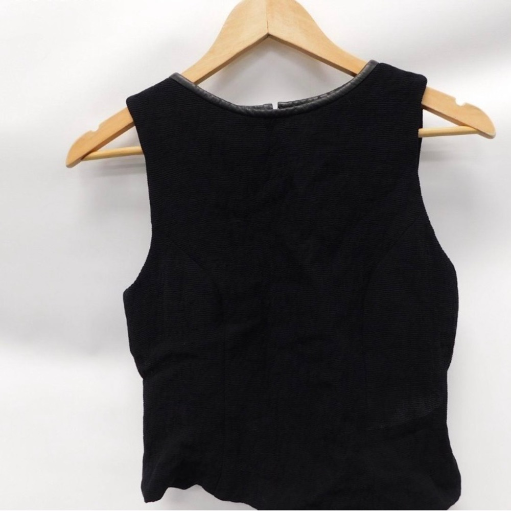 GirlBoy New York Women's Black Ribbed Full Zip Vest